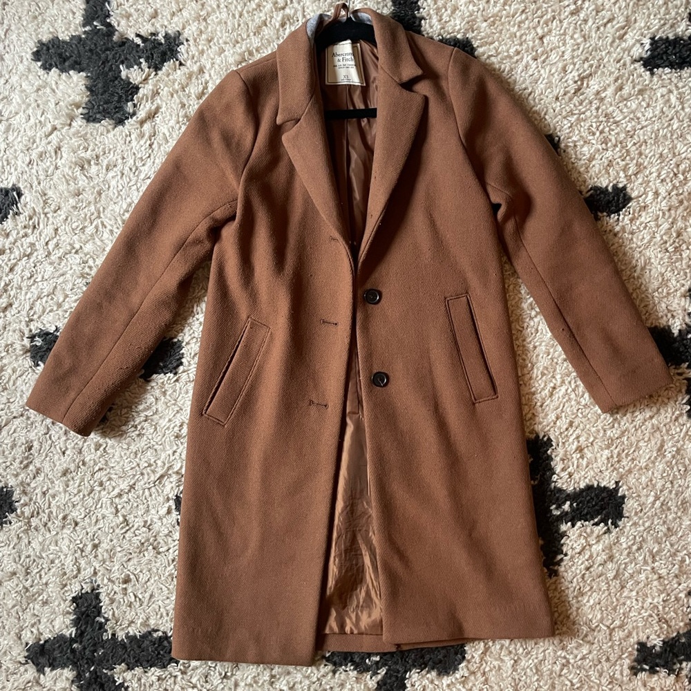 Abercrombie and Fitch Brown Long Coat